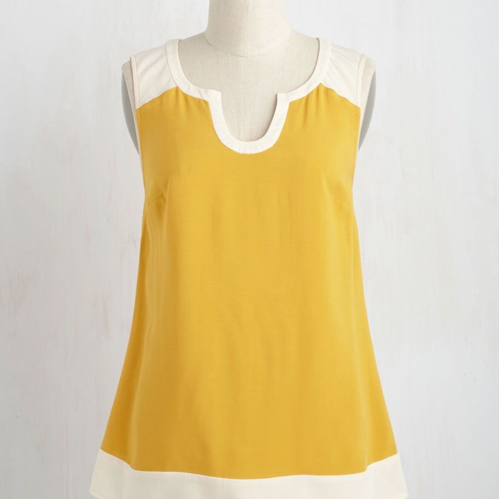 ModCloth marigold Notch So Fast top size M